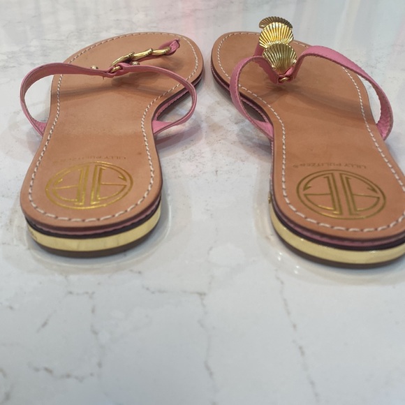 Lilly Pulitzer Pink Shells Flat Sandals - Picture 3 of 4